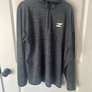 University of Akron zips medium Colosseum Heathered Gray Quarter-Zip Pullover